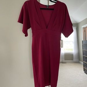 Red cocktail dress